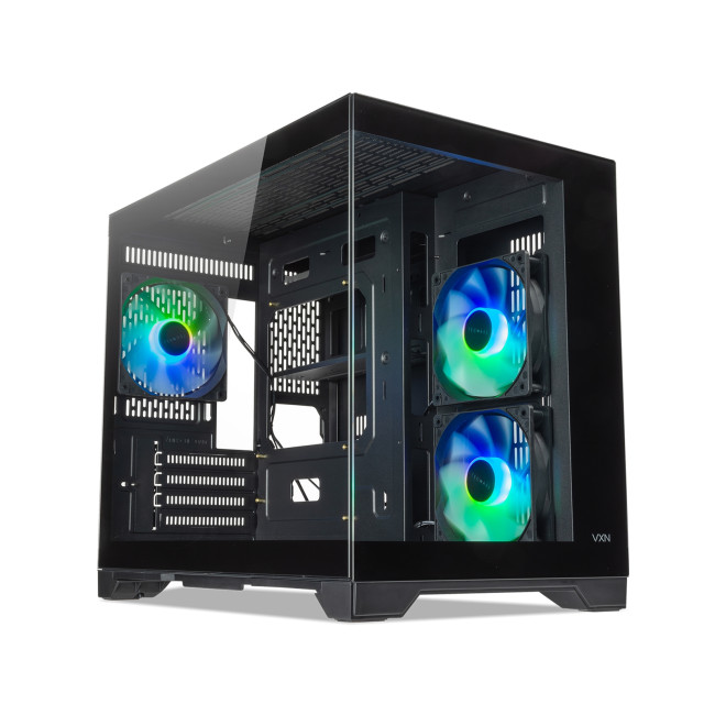 Tecware VXN Evo Micro-ATX Dual-Chamber Gaming PC Case - Black