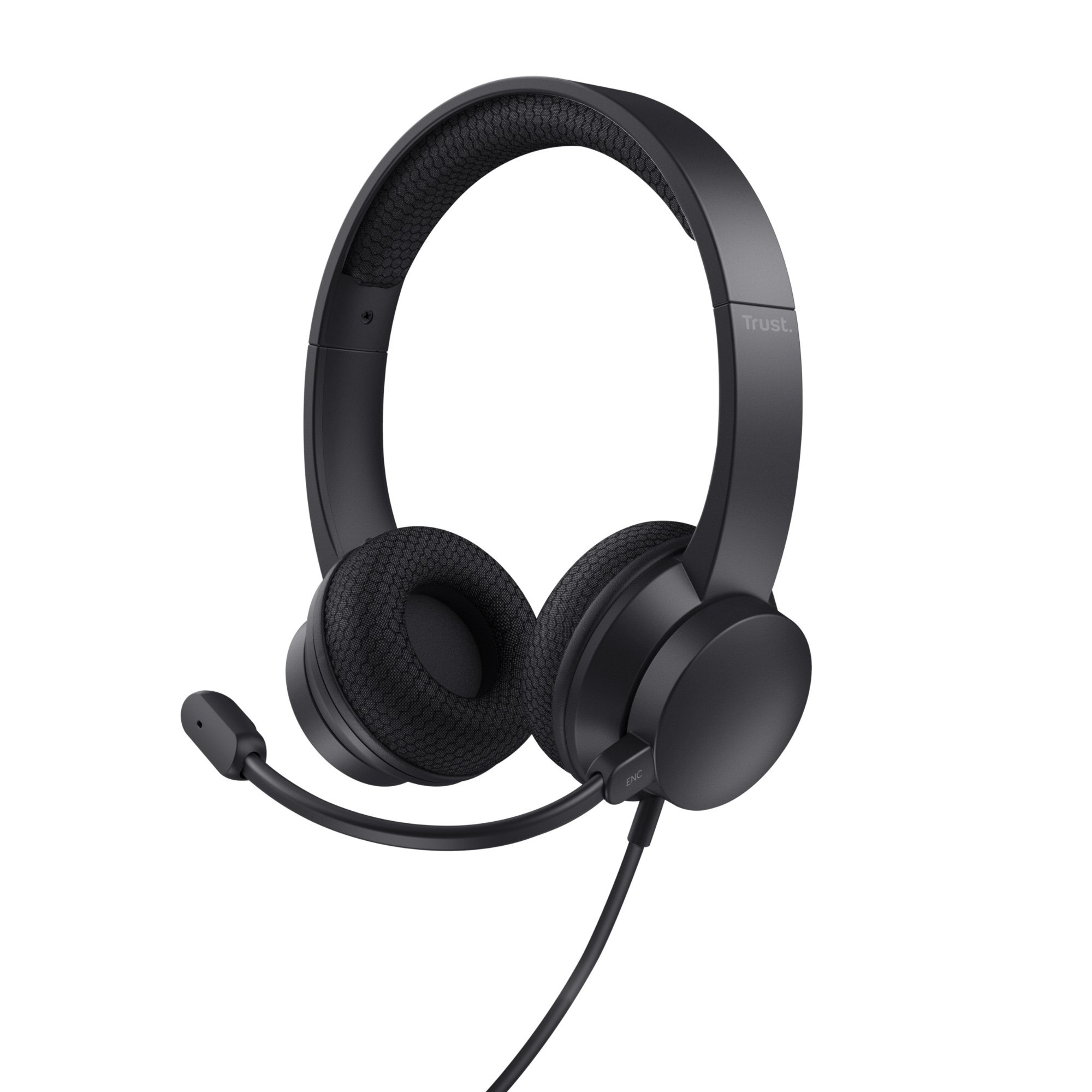 Trust Black Ayda Usb-Enc Pc Wired On-Ear Stereo Headset