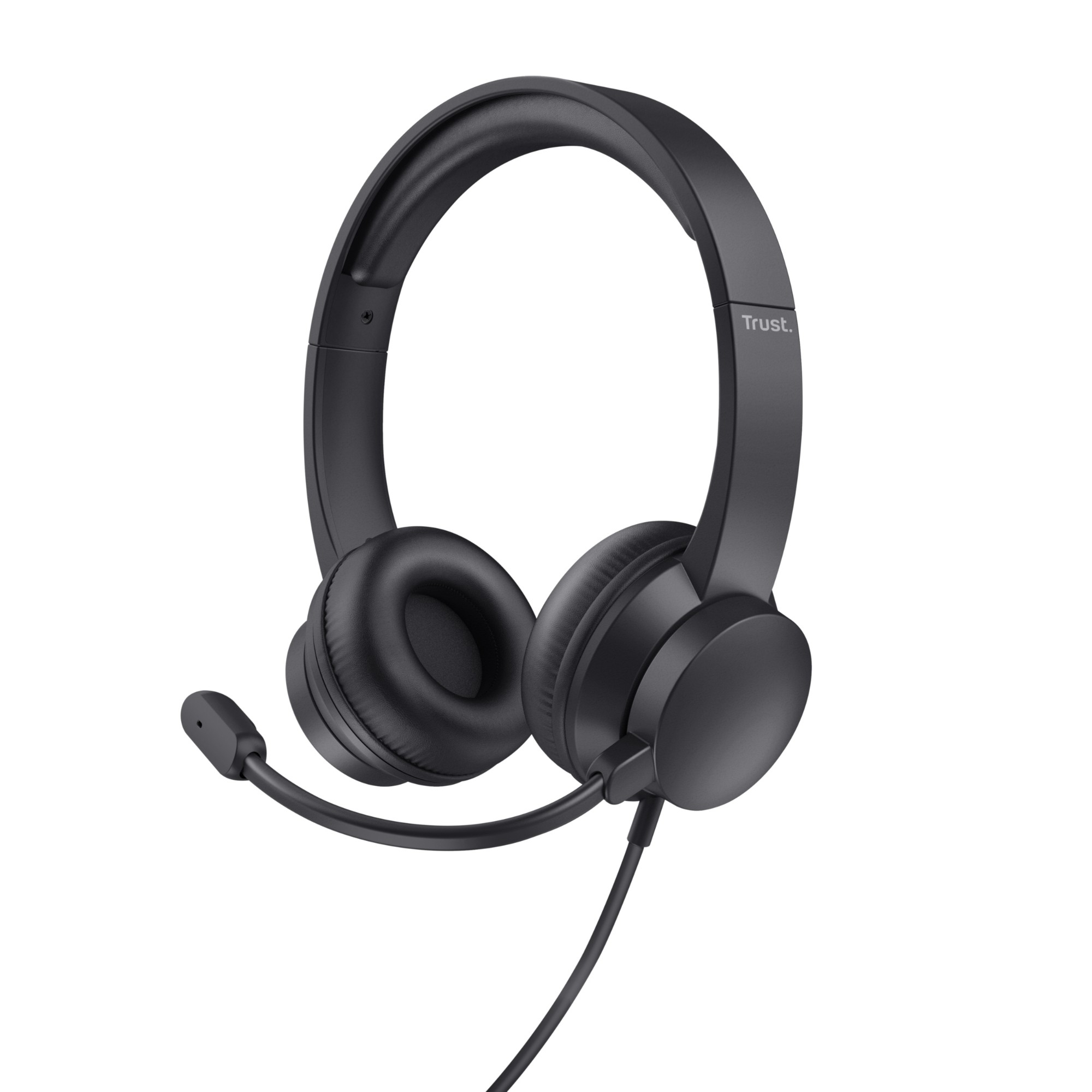 Trust Black Hs-201 Usb Pc Wired On-Ear Stereo Headset