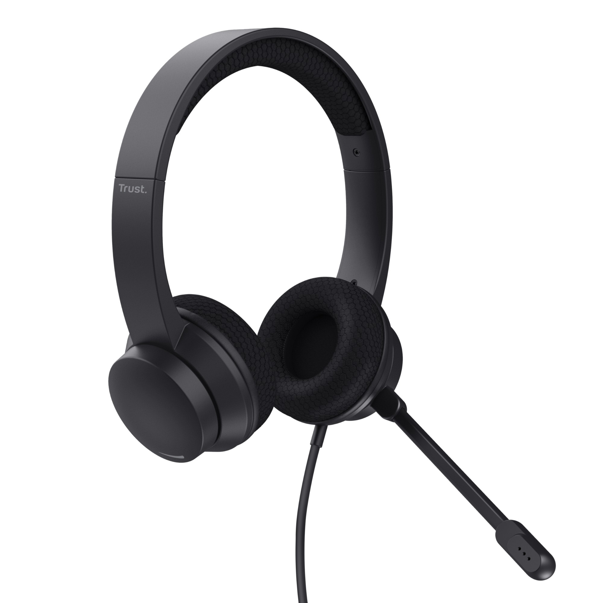 Trust HS-260 ENC Wired On-Ear Headset - Black