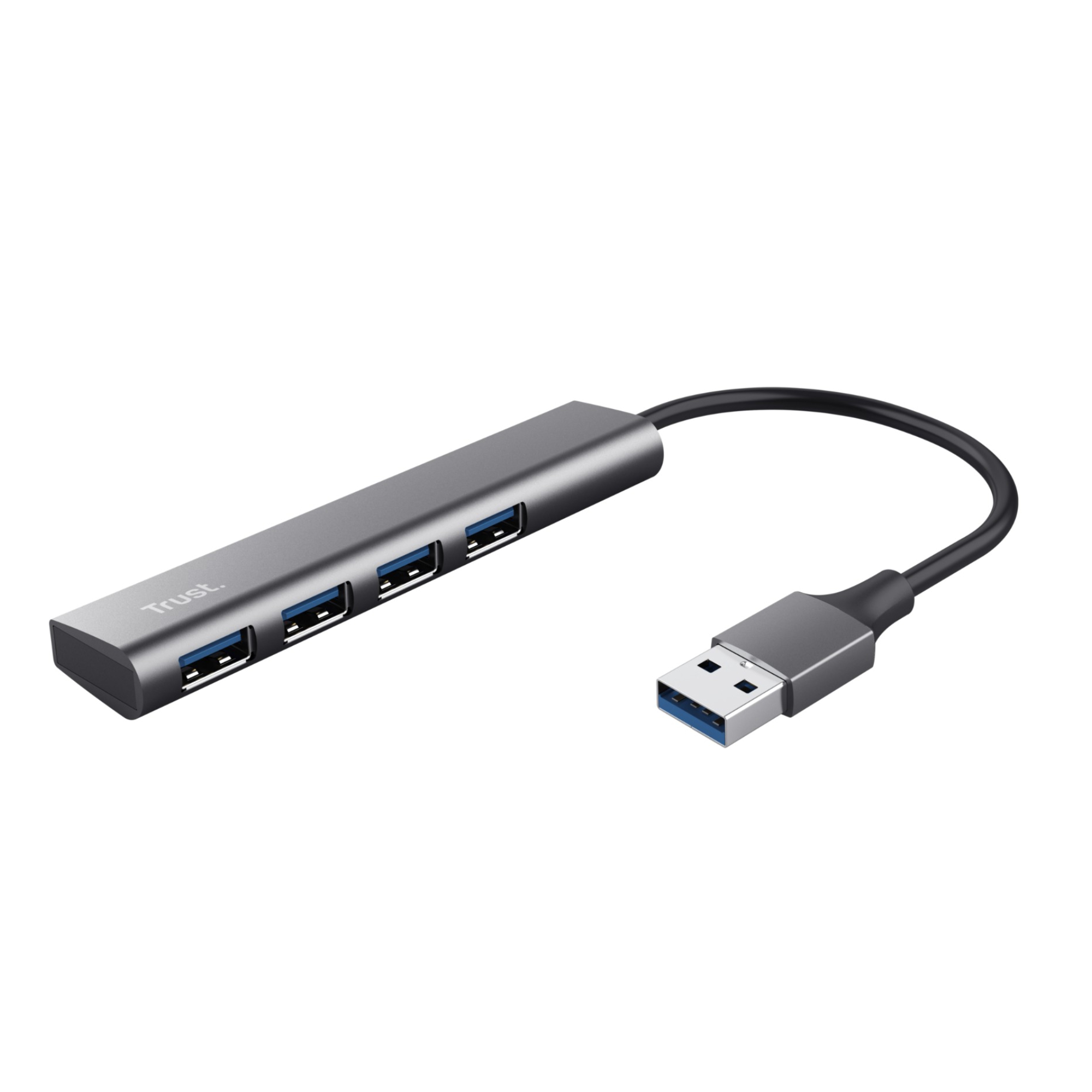 Trust Grey Halyx 4-Port Usb-A 3.2 Gen1 Hub