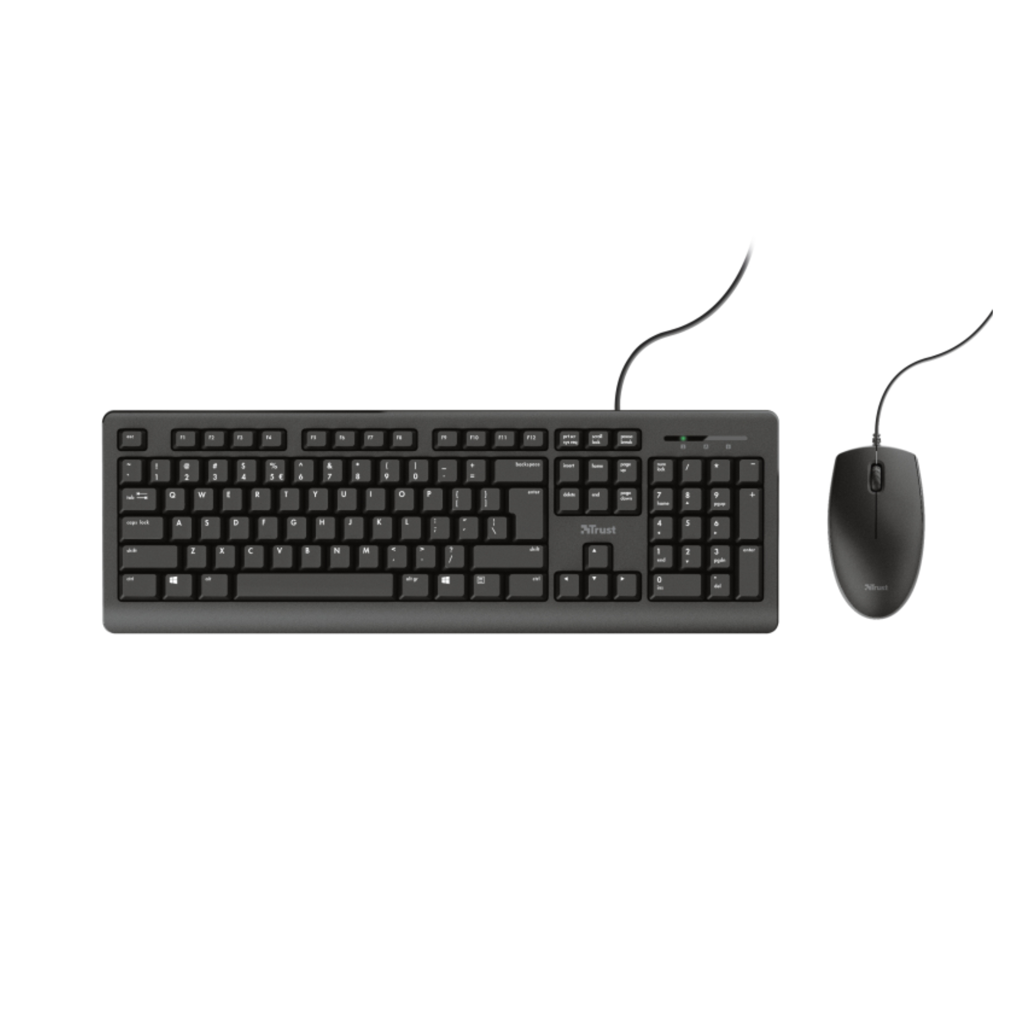 Trust Black Tkm-250 Keyboard Mouse Included Universal Usb Qwerty Uk English - Image 5