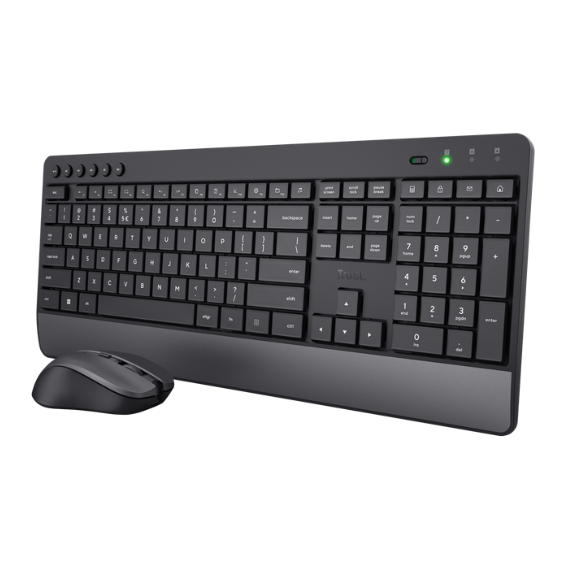 Trust Black Trezo Comfort Full-Size Wireless Keyboard And Mouse Set