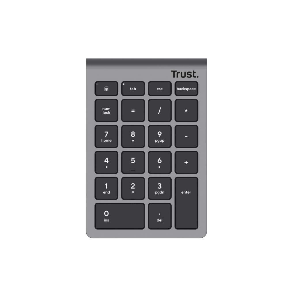 Trust Xalas Wireless Numpad Number Keypad 22 Keys, Black | 2.4GHz USB Micro Receiver, Compact Size, for Laptop and Desktop PC Data Analysis Accounting - Image 2