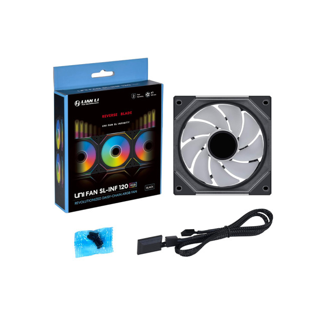 Lian Li UNI SL120 INF Reverse Blade Addressable RGB Black 120mm Fan