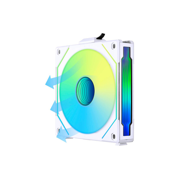 Lian Li UNI SL120 INF Reverse Blade Addressable RGB White 120mm Fan
