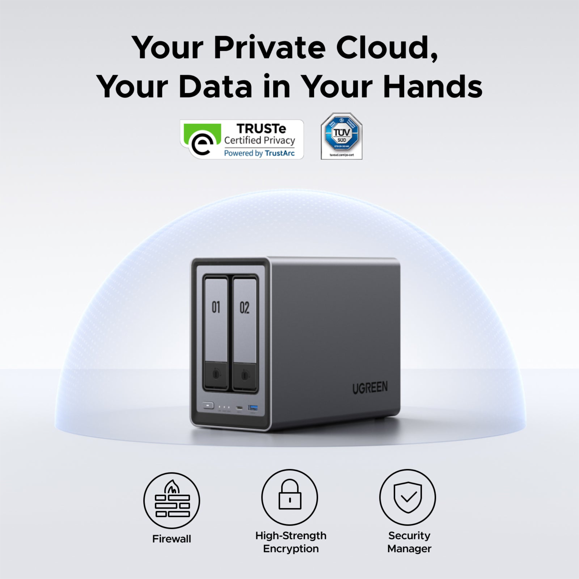 UGREEN NASync DXP2800 2-Bay-NAS (Diskless) Includes 4TB (Western