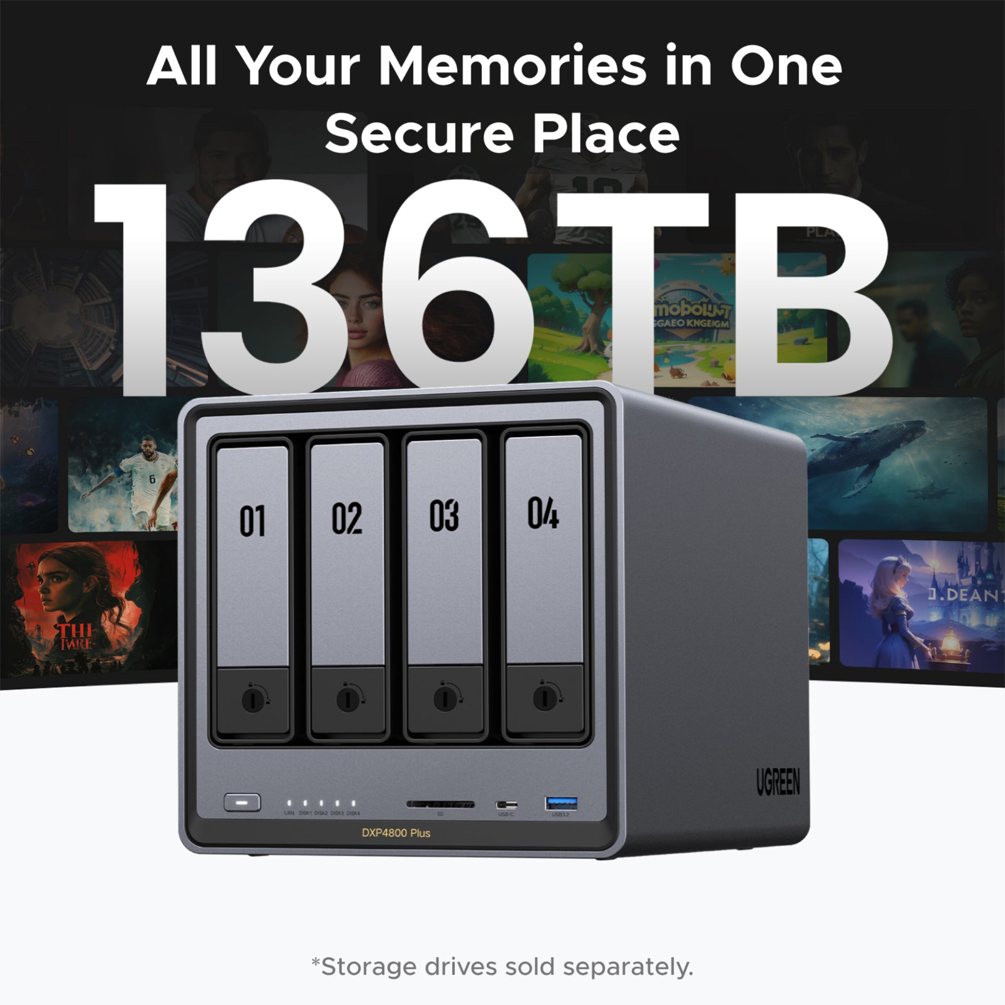 UGREEN NASync DXP4800 Plus 4‑Bay NAS (Diskless)