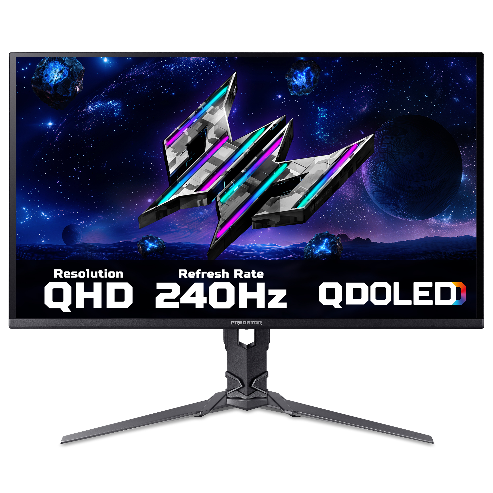 Acer Predator X27UW3 26.5" Quad HD QD-OLED 240Hz 0.03ms Height Adjustable Gaming Monitor with Speakers