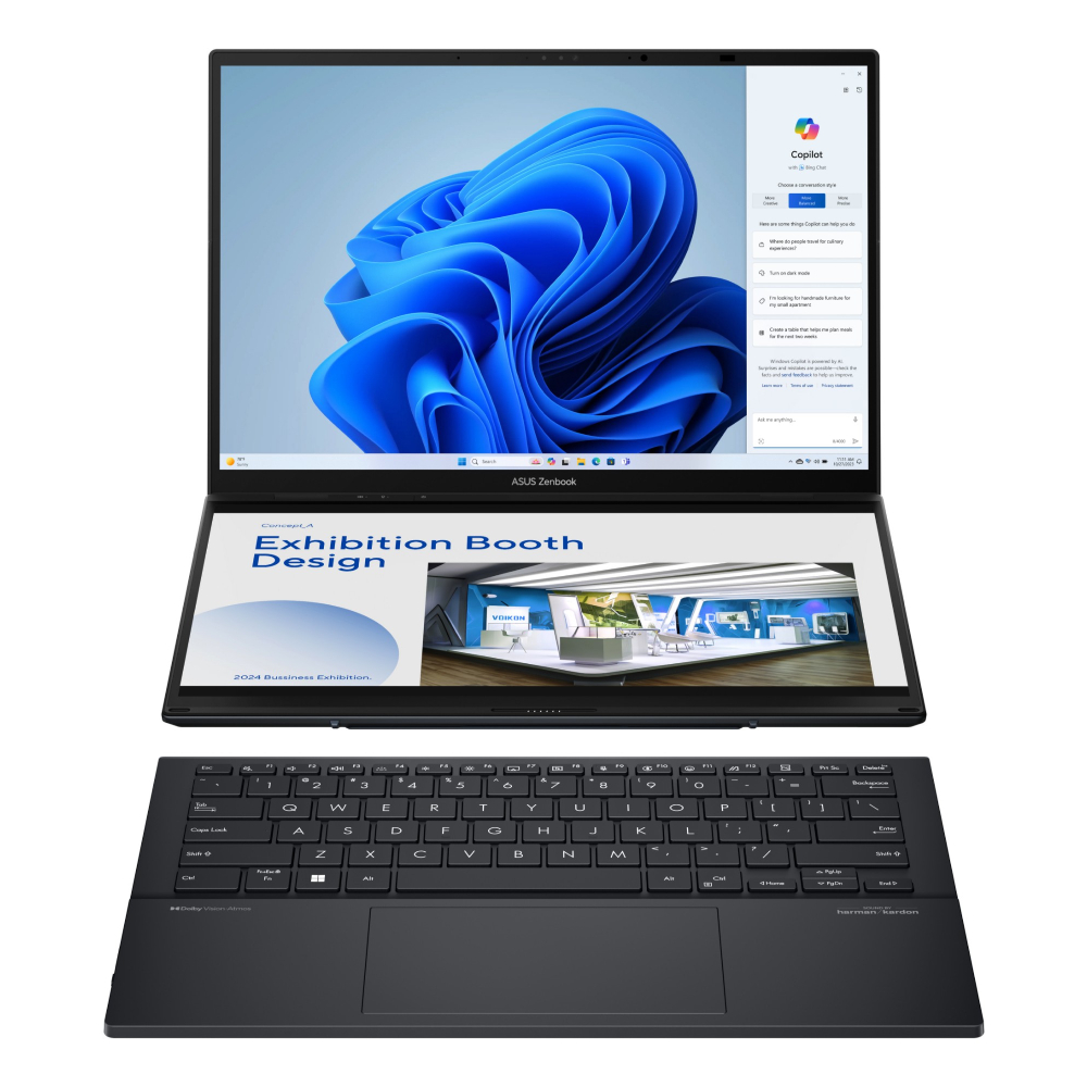 ASUS Zenbook Duo UX8406CA Intel Core Ultra 9 285H Hybrid 32GB RAM 2TB SSD 14" Touchscreen WUXGA Windows 11 Home 2-in-1 Laptop