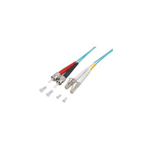 Mcab Fibre-optic Duplex Jumper Cable Aqua LC to ST 50/125µm,  5meter  - 7003316