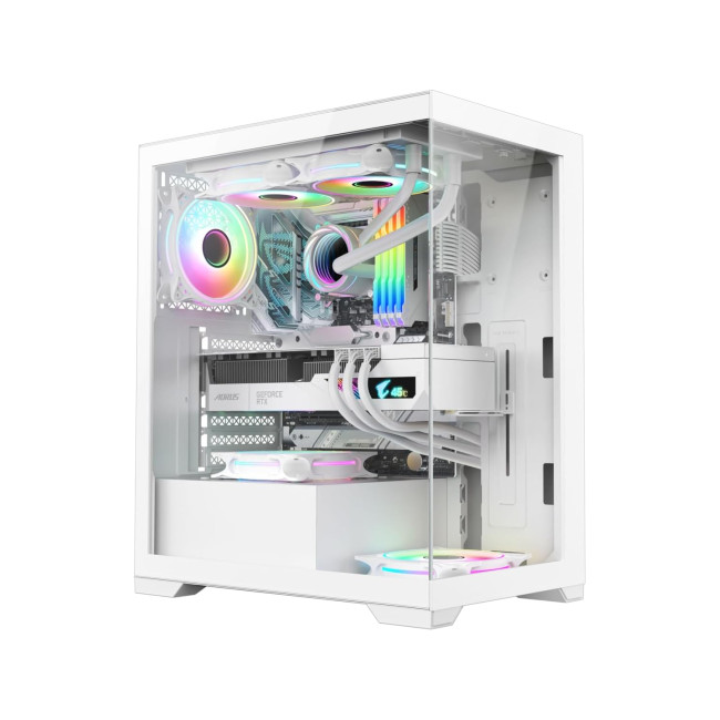 Vida VETRO-WHT Mid Tower ATX | Micro ATX | Mini-ITX PC Case