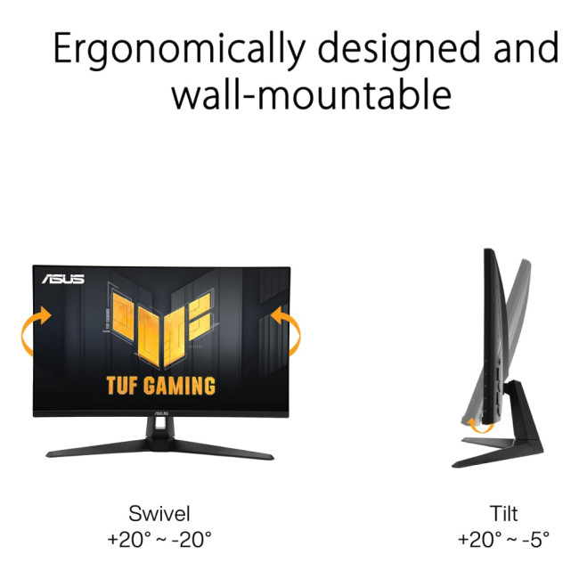 ASUS TUF Gaming VG27AQM5A 27" QHD 300 Hz 1 ms Built-In Speakers Gaming Monitor