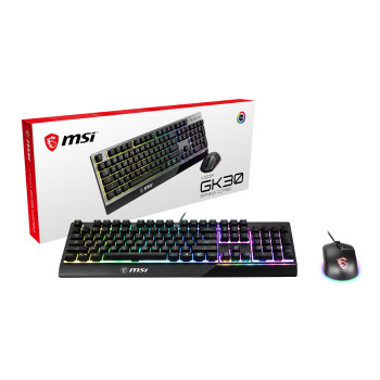 MSI VIGOR GK30 RGB Mechanical UK English Gaming Keyboard and Clutch GM11 Mouse Combo - Black