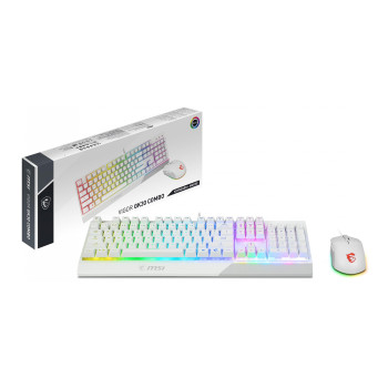 MSI VIGOR GK30 RGB Mechanical UK English Gaming Keyboard and Clutch GM11 Mouse Combo - White