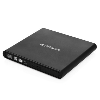 Verbatim Slimline CD/DVD Optical Disc Drive DVD-RW - Black
