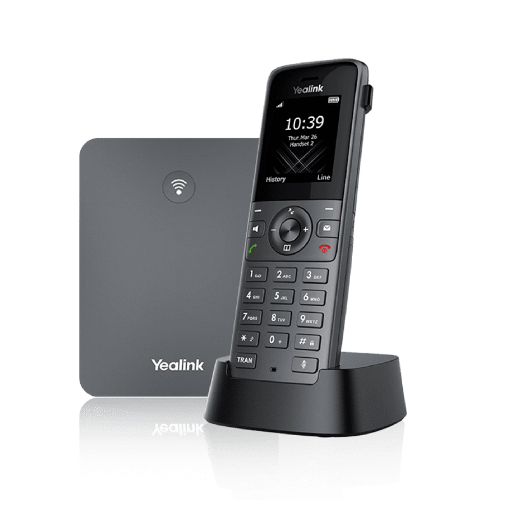 Yealink Grey W73p Dect Cordless Handset And Base Station With Charger Cradle