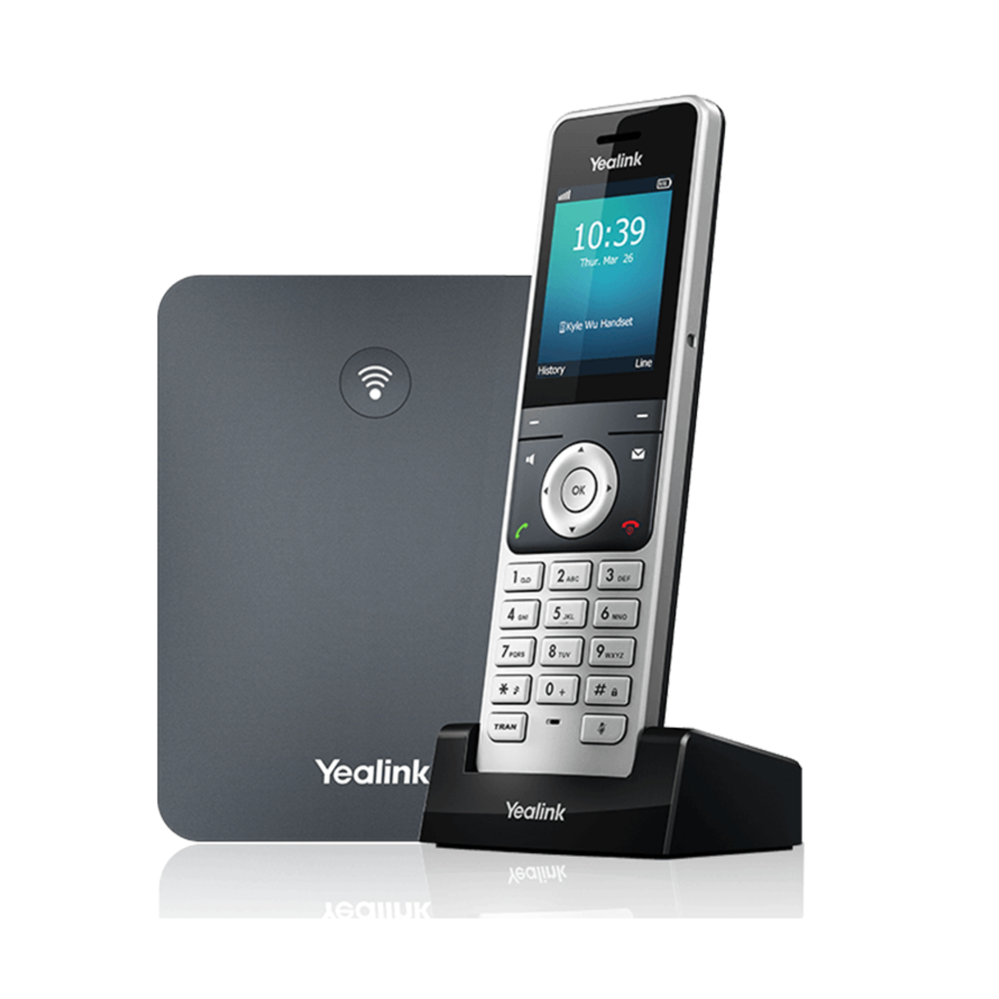 Yealink Silver W76p Dect Cordless Handset And Base Station With Charger Cradle