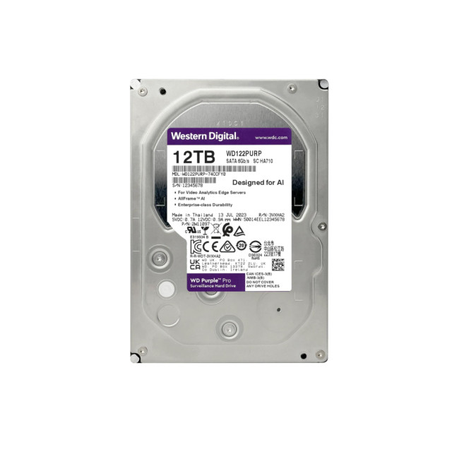 Western Digital Purple Pro 12TB 3.5" SATA 6GB/s 7200RPM SmartVideo Hard Drive