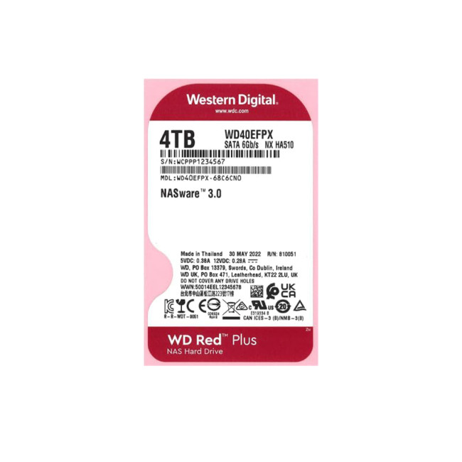 Western Digital Red Plus 4000GB 3.5" 5400 rpm Internal Hard Drive