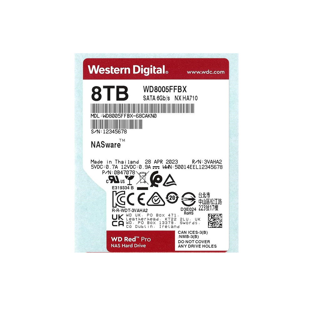 Western Digital WD Red Pro 8TB 7200RPM 3.5-inch SATA HDD