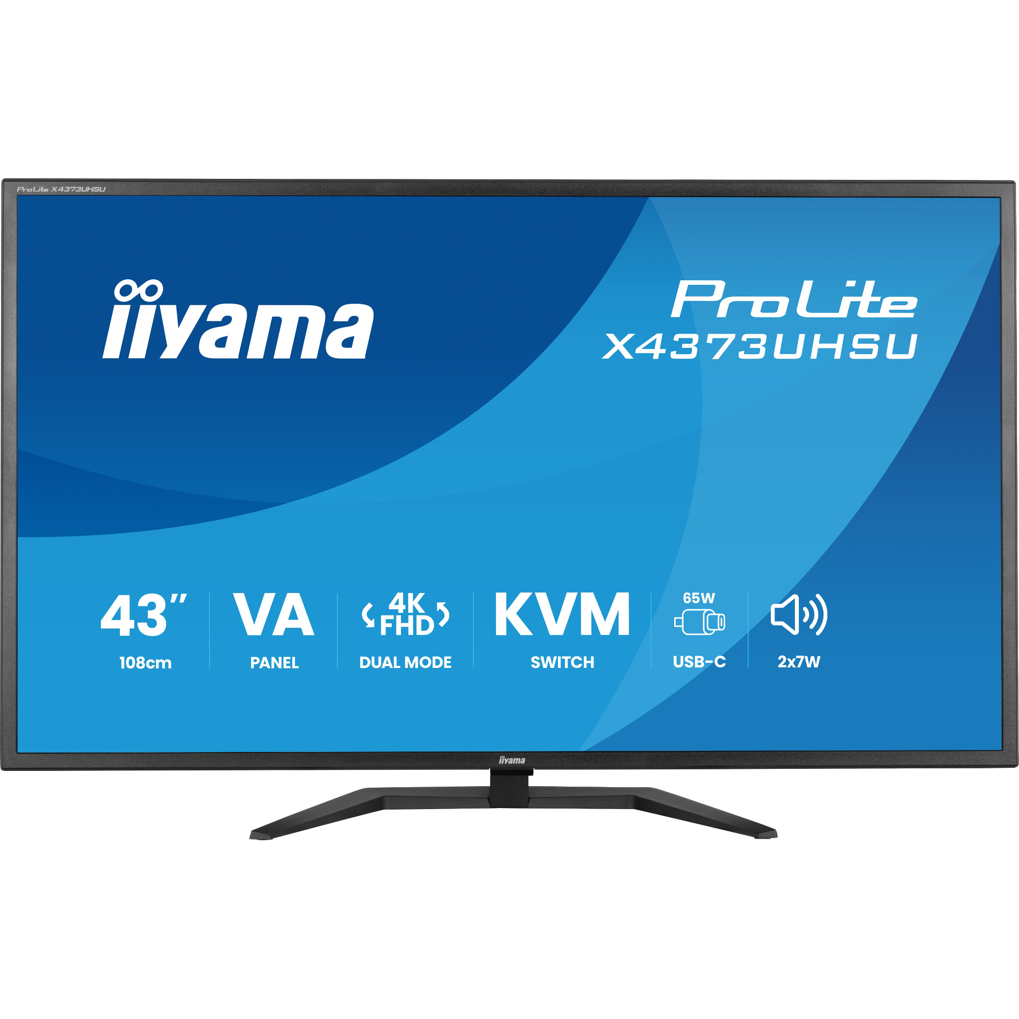 iiyama ProLite X4373UHSU-B2 42.5" 4K Ultra HD VA 60Hz 3ms USB-C Monitor with Speakers - Matte Black
