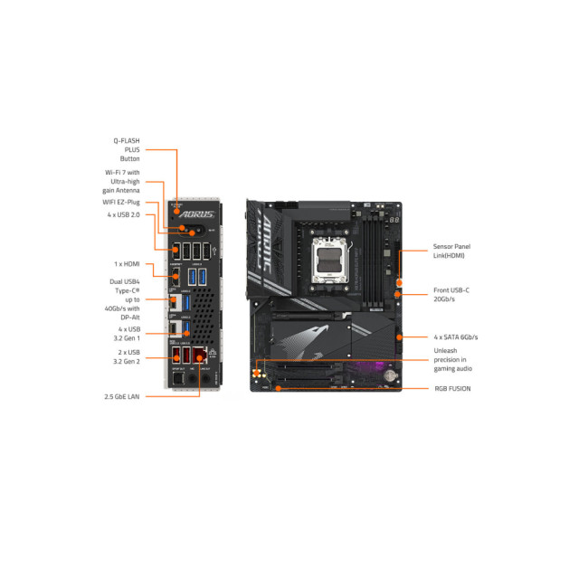 GIGABYTE X870 AORUS ELITE WIFI7 DDR5 ATX AM5 Motherboard