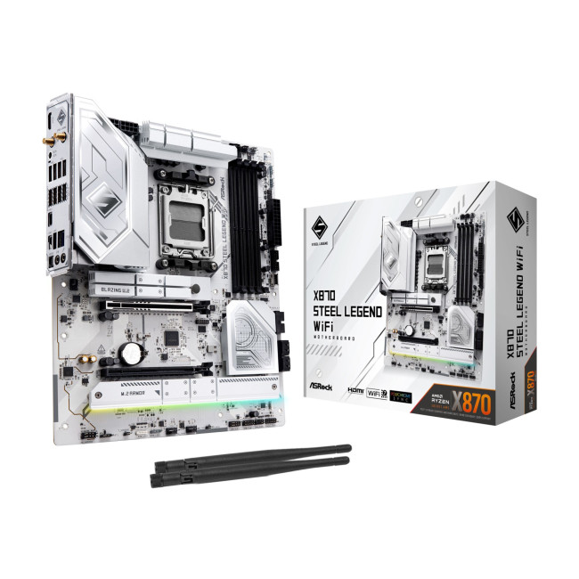 Asrock X870 STEEL LEGEND WIFI AMD X870 DDR5 ATX Socket AM5 Motherboard