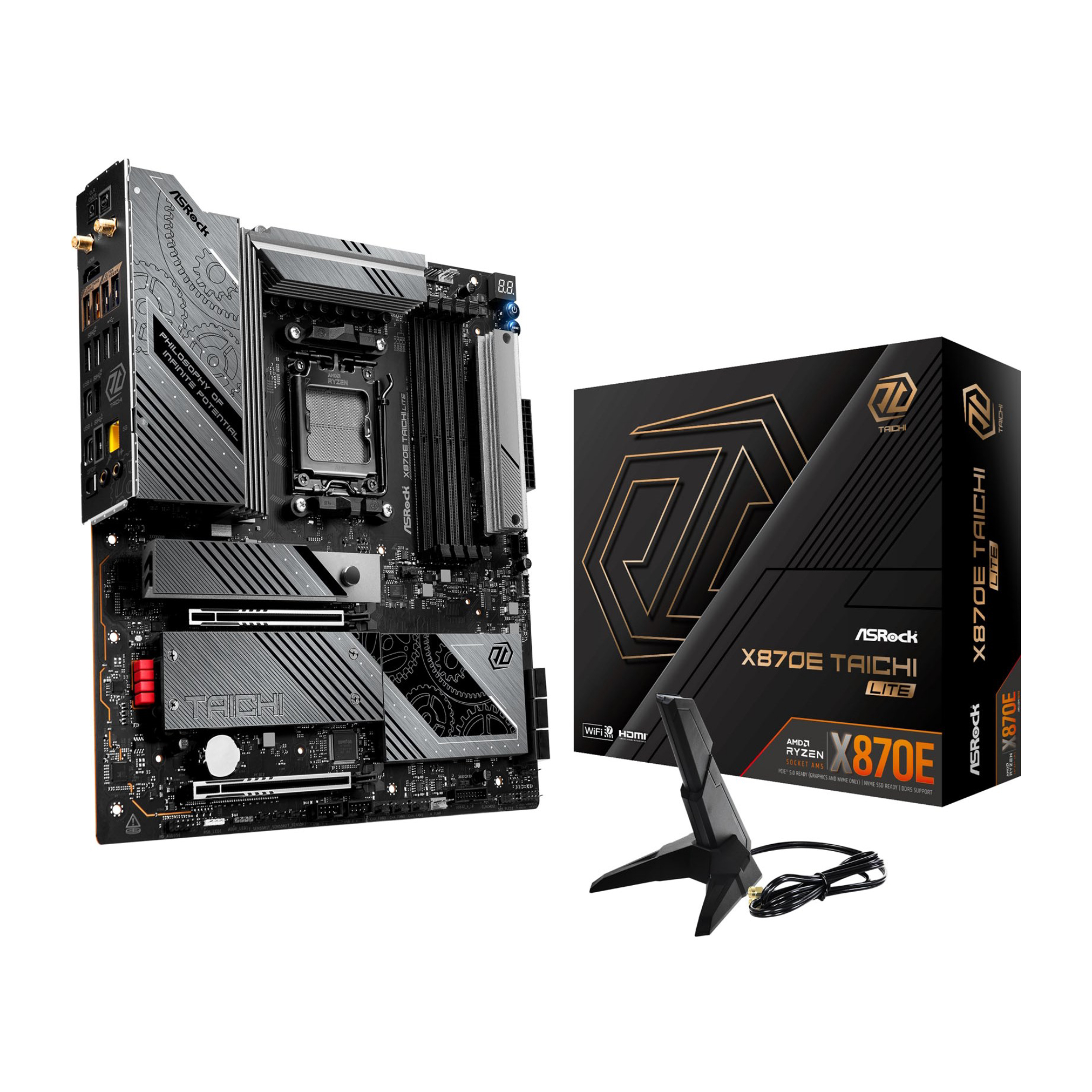 Refurbished Asrock X870E TAICHI LITE AMD X870E DDR5 E-ATX Socket AM5 Motherboard