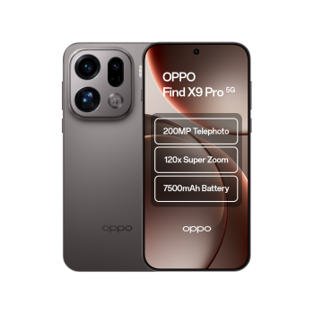 OPPO Find X9 Pro 5G 6.7" Dual SIM 16GB RAM 512GB Storage Android 16 Smartphone - Titanium Charcoal