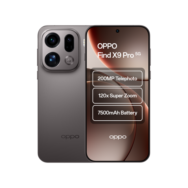 OPPO Find X9 Pro 5G 6.7" Dual SIM 16GB RAM 512GB Storage Android 16 Titanium Charcoal