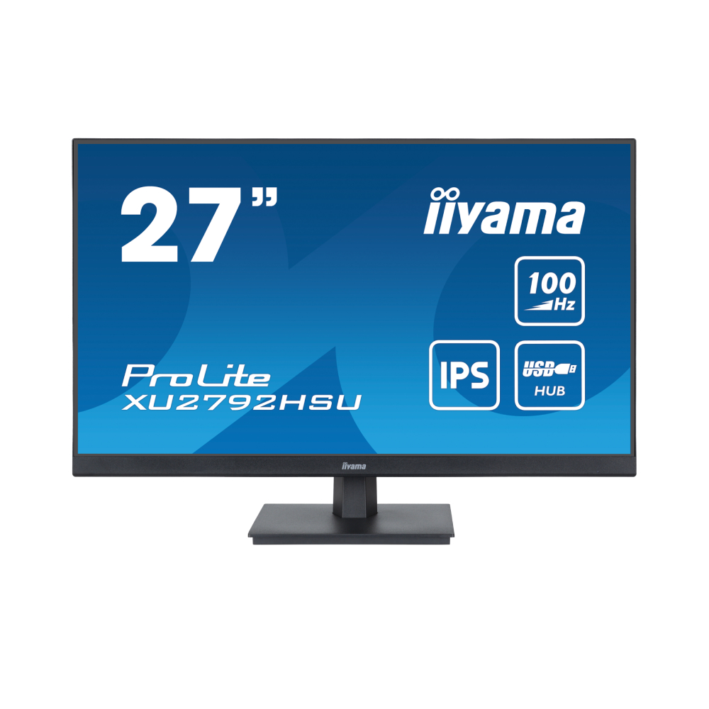 Iiyama Matte Black Refurbished Prolite Xu2792hsu-B6 27" Ips Full Hd 100Hz Displayport Hdmi Monitor With Speakers