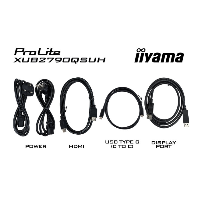 iiyama ProLite XUB2790QSUH 27" IPS Quad HD USB-C with Windows Hello Webcam & Microphone