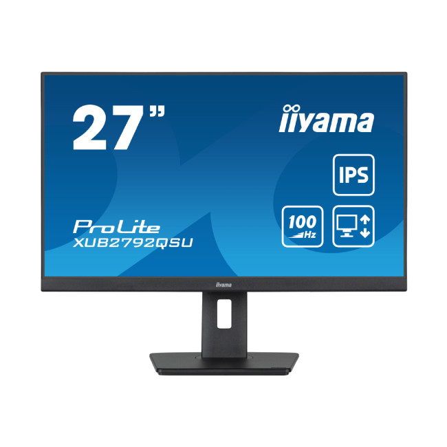 iiyama ProLite XUB2792QSU 27" IPS Quad HD 100Hz Height Adjustable Monitor with Speakers