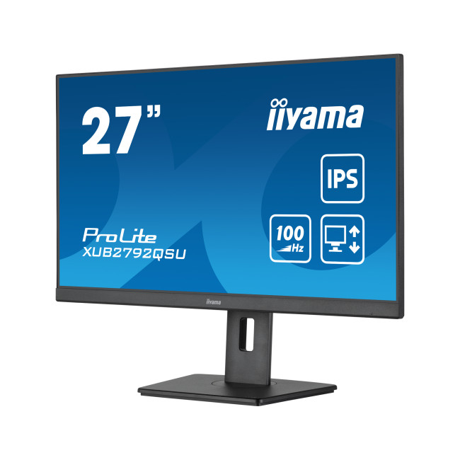 iiyama ProLite XUB2792QSU 27" IPS Quad HD 100Hz Height Adjustable Monitor with Speakers