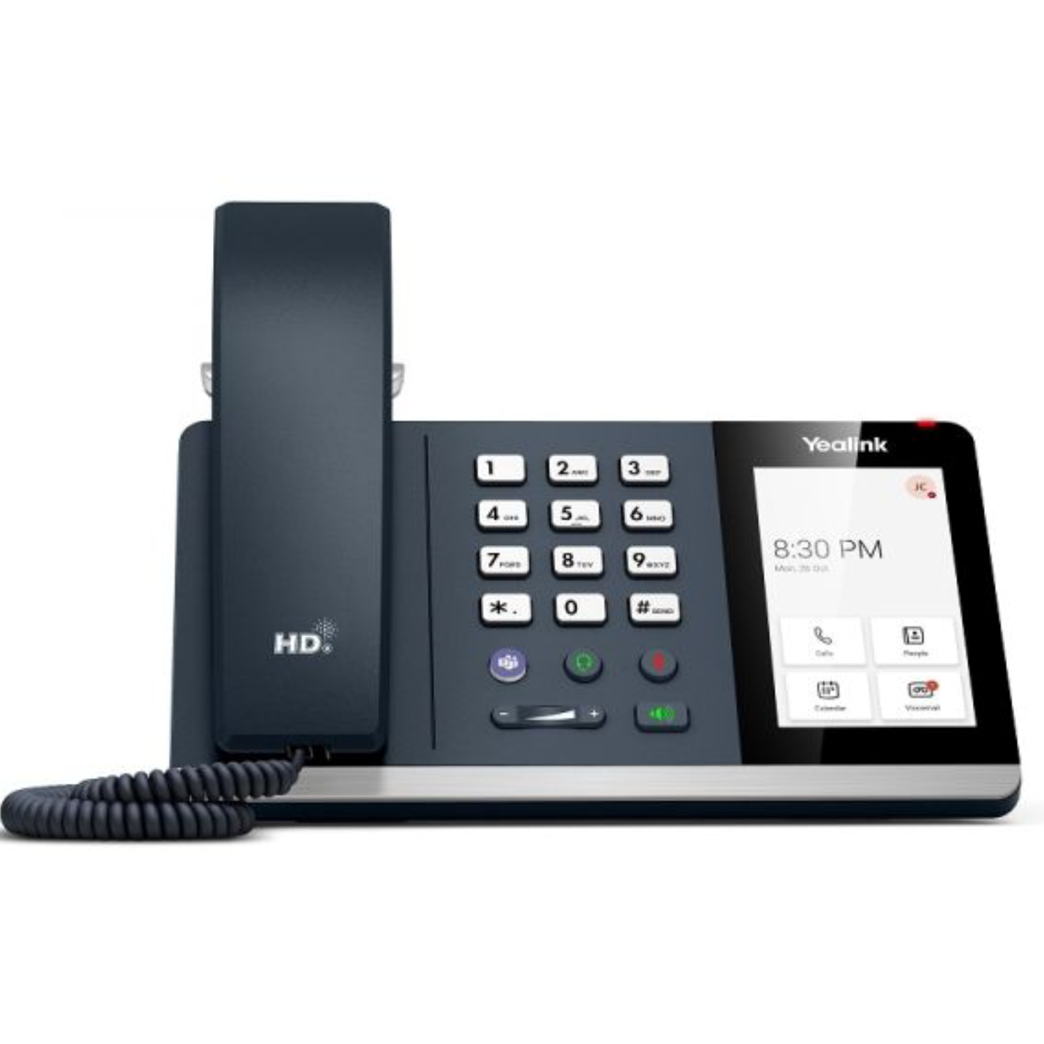 Yealink Grey Refurbished Mp54 Teams Corded Handset Ip Desk Phone Without Psu