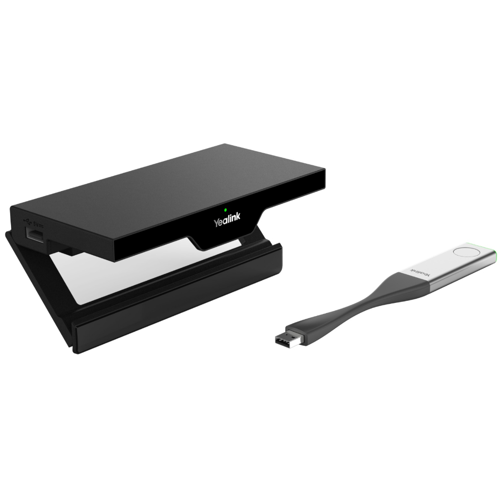 Yealink Black Wireless Presentation Collaboration System Kit Includes Room Cast And Wpp20 Presentation Pod And Holder