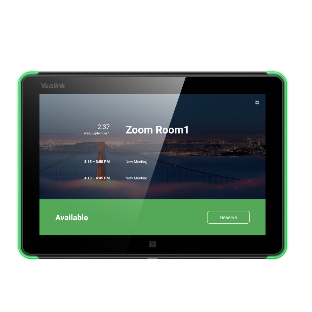 Yealink Black Zoom Meeting Room Panel For Microsoft Teams