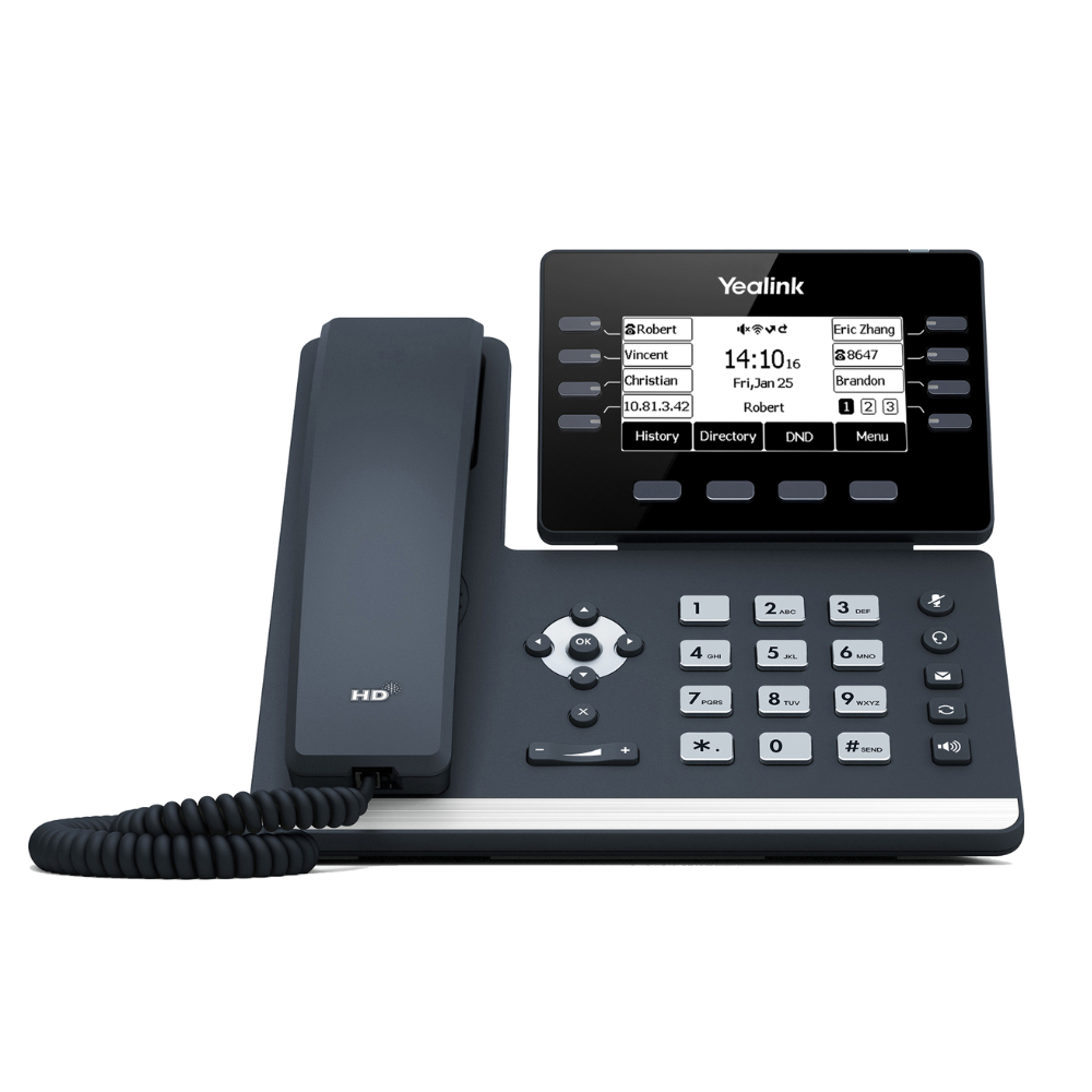 Yealink Grey T53w Corded Handset Ip Business Desk Phone