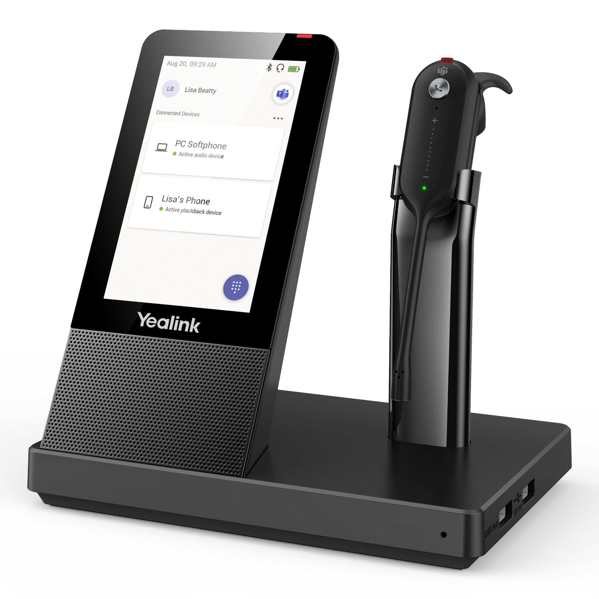 Yealink Black Wh67 Teams Mono Dect Wireless Professional Headset