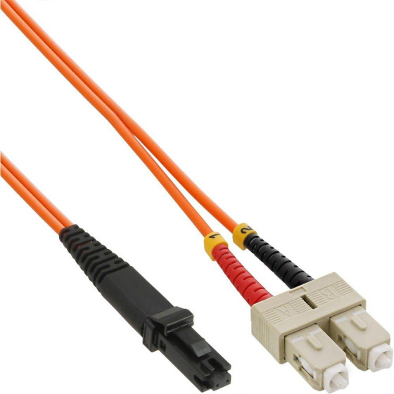 InLine 1 meter LWL Fibre optic Duplex Cabel, MTRJ/SC, 50/125 Micron, Patch cable