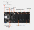 Carte Mère BTC T37 + 4 Go RAM – 8 Slots PCIe 16x Pour Mining