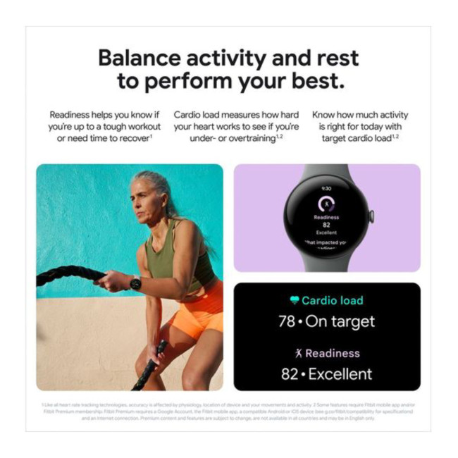 Google Pixel Watch 3 45mm Qualcomm Cortex M33 32GB 4G LTE Smartwatch with Band - Obsidian