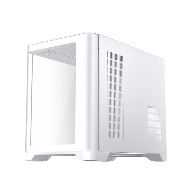 1st Player UV6 Tempered Glass Micro ATX Gaming Case - White