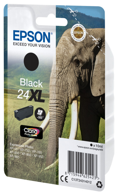 Epson C13T24314012 (24XL) Ink cartridge black 500 pages 10ml