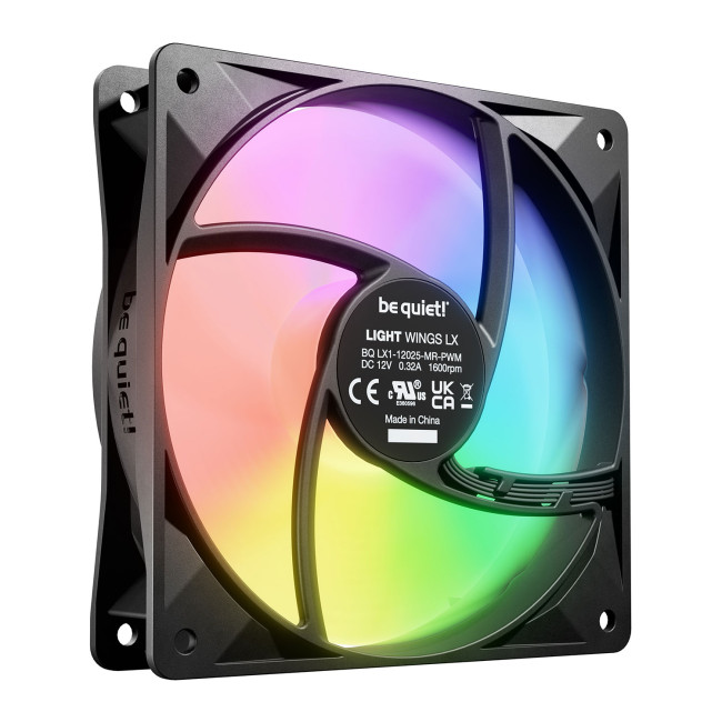 be quiet! Light Wings LX 120mm ARGB PWM Case Fan - Black Triple Pack