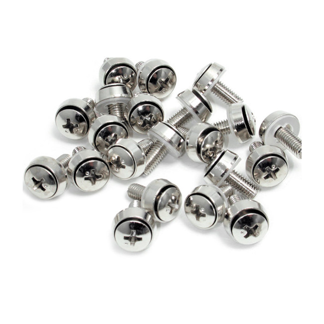 StarTech CABSCREWSM62 100 M6 Screws Mounting Hardware Rack Accessories - Silver