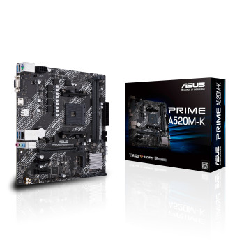 ASUS Prime A520M-K AMD A520 Socket AM4 micro ATX Motherboard - 90MB1500-M0EAY0