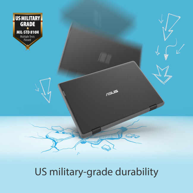 ASUS BR1100F-C41XA-3Y Celeron N Intel Celeron N N4500 4GB RAM 128GB SSD 11.6" Touchscreen Windows 11 Pro Education 2-in-1 Laptop