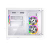 1st Player UV6 Tempered Glass Micro ATX Gaming Case - White with 3 RGB Fans